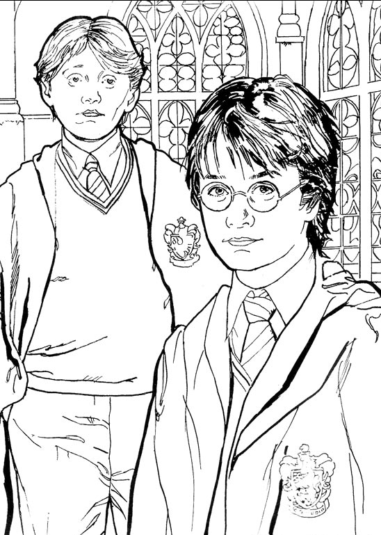 Print Harry Potter kleurplaat